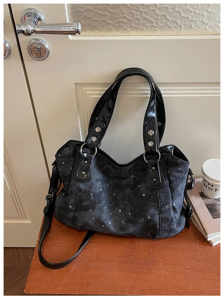 Star-Print Shoulder Bag