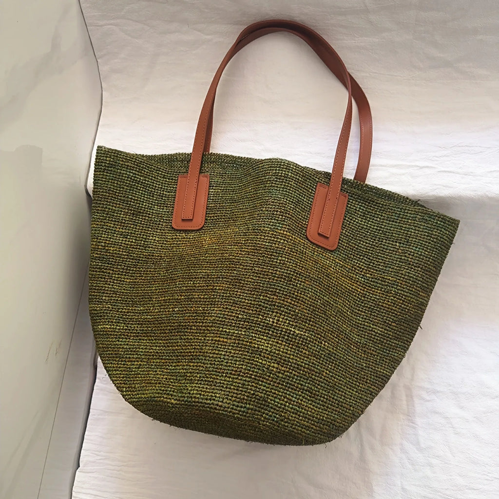 Woven Shoulder Tote Bag