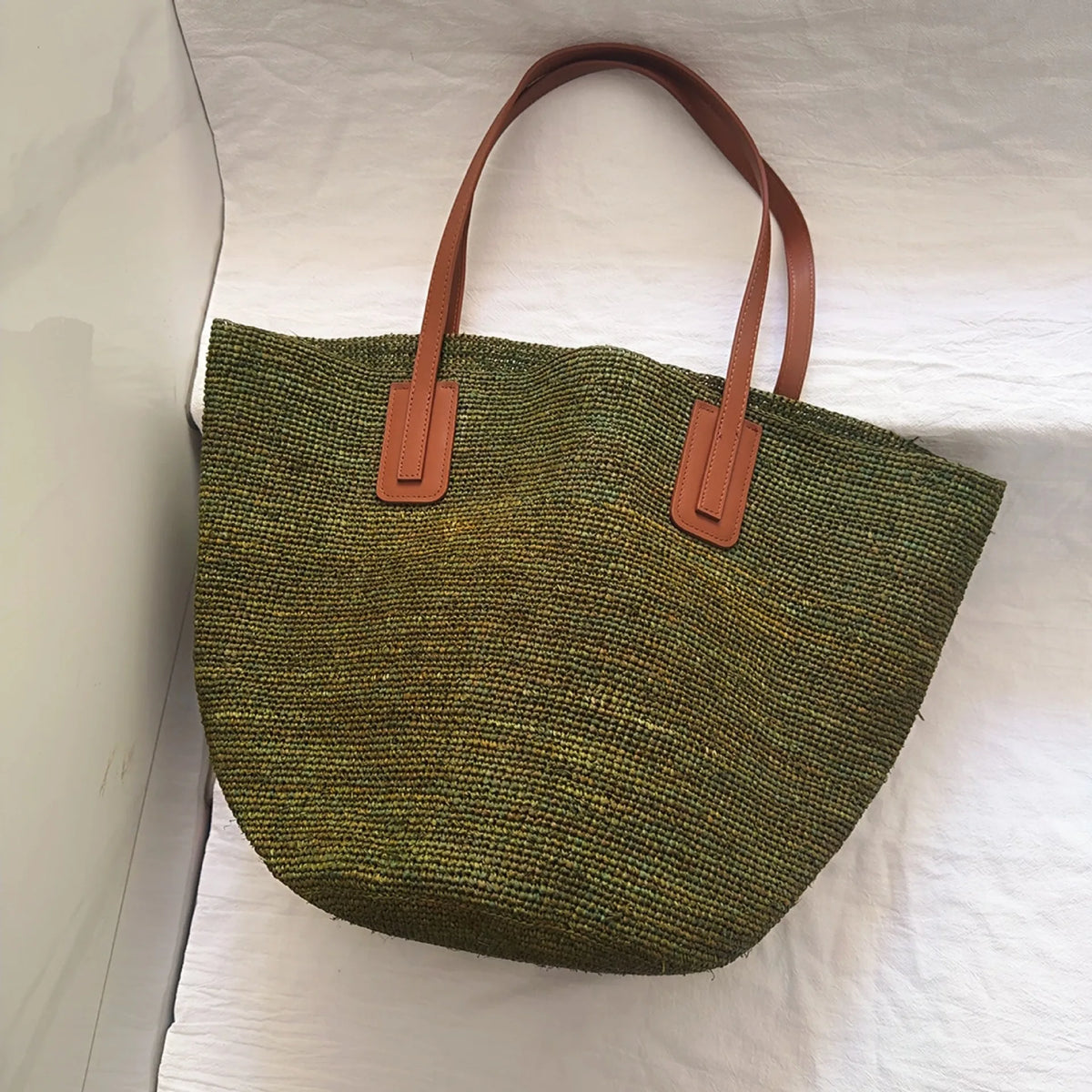 Woven Shoulder Tote Bag