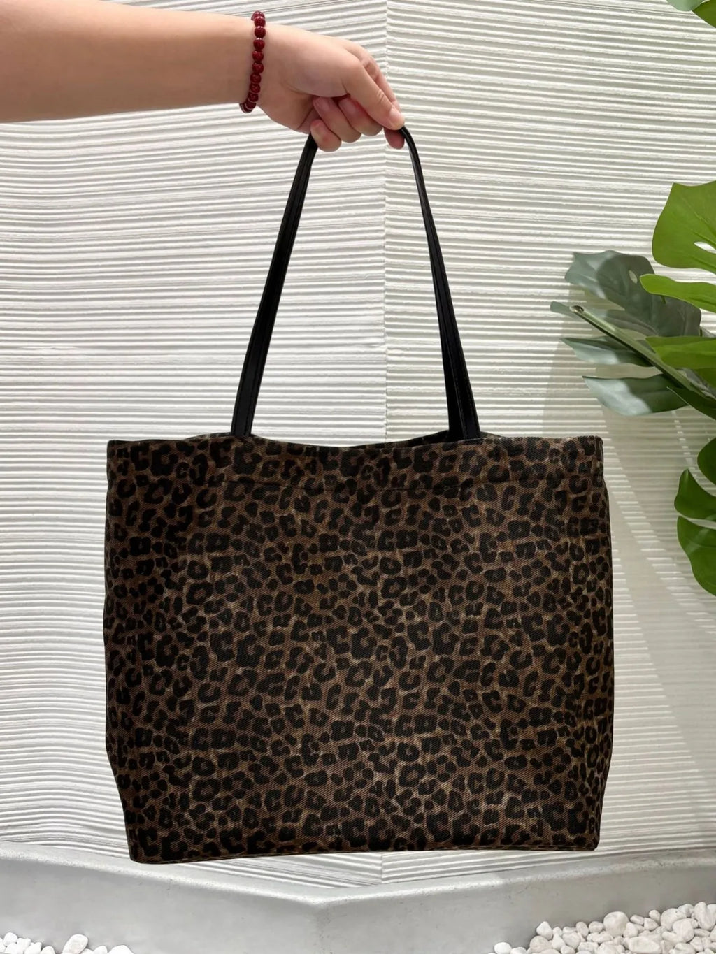 Leopard-Pattern Shoulder Tote
