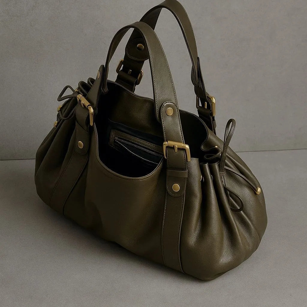 Gathered Shoulder Bag