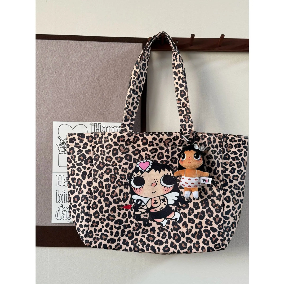 Graphic Leopard-Print Tote Bag