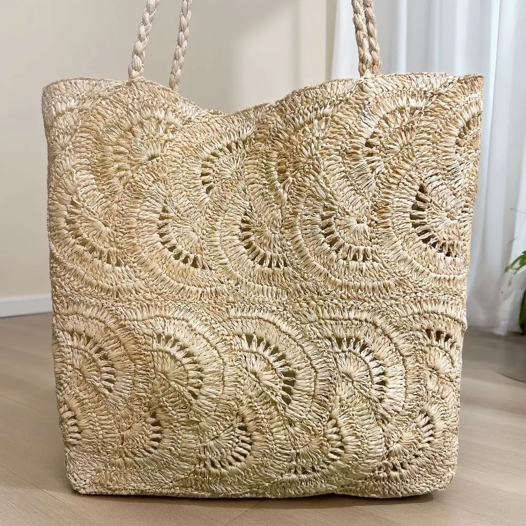 Spiral Woven Tote Bag