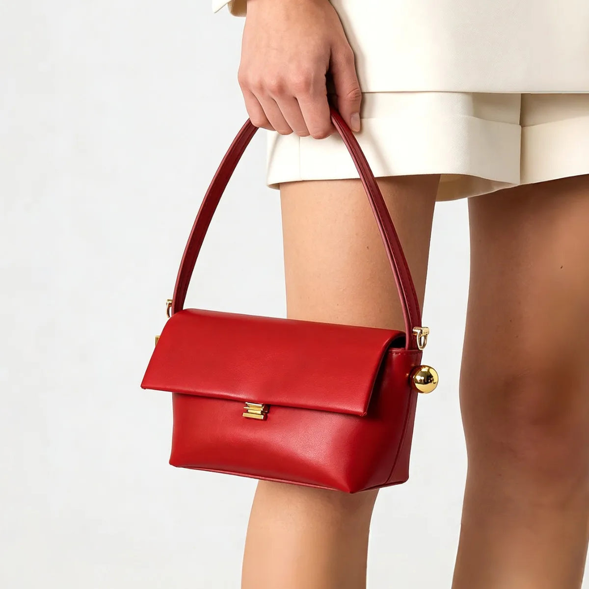 Structured Flap Shoulder Bag