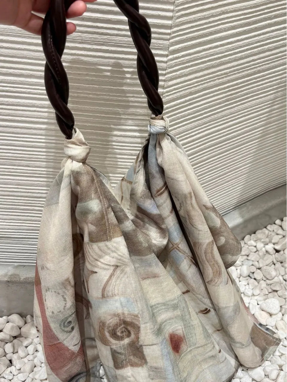 Printed Scarf Shoulder Bag