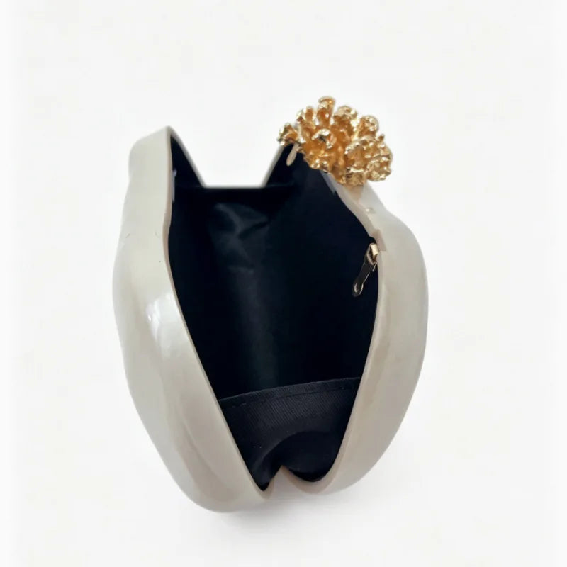 Crown-Clasp Evening Clutch