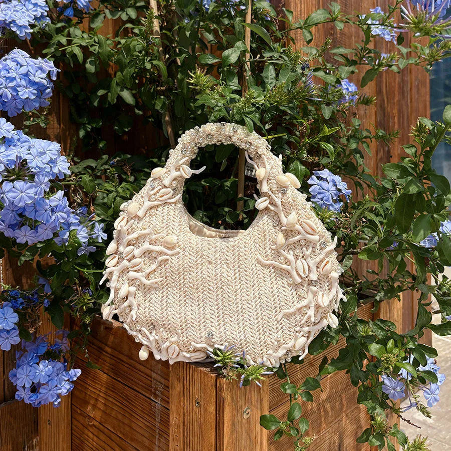 Fringed Round-Handle Handbag