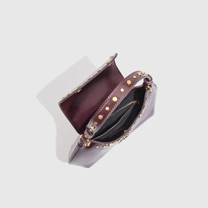 Studded Flap Shoulder Bag