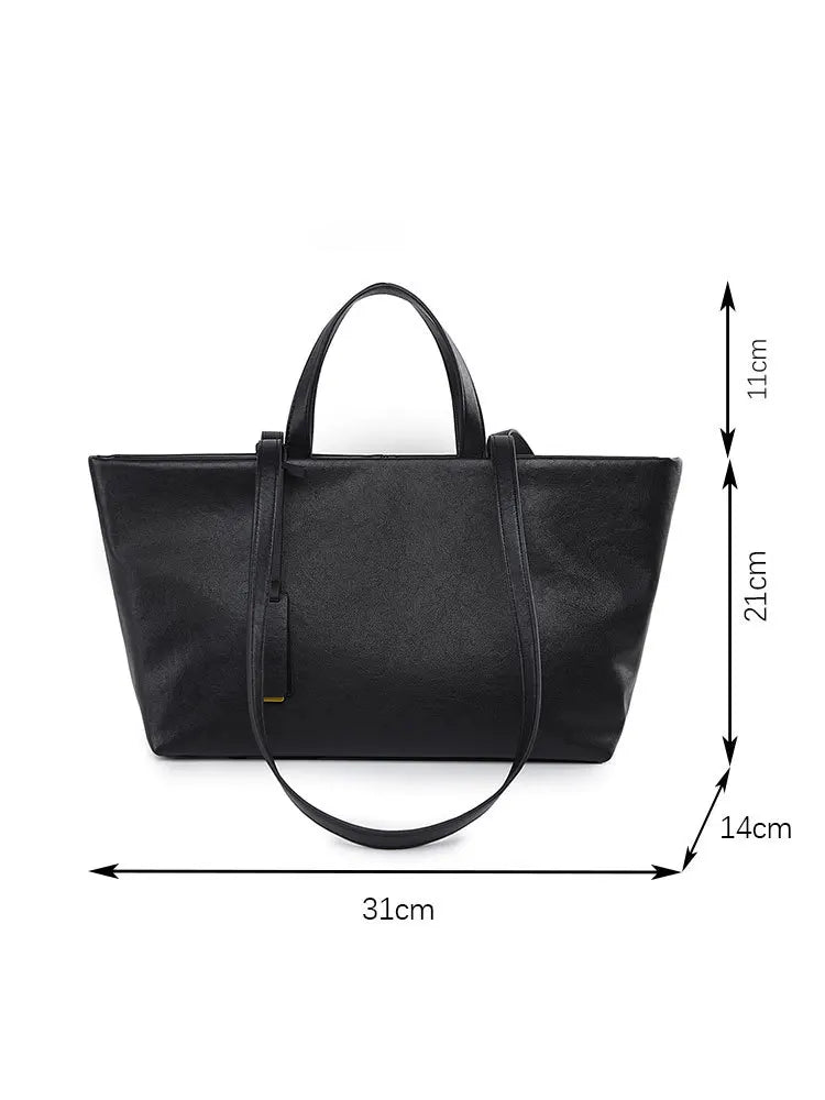 Wide Double-Handle Tote Bag