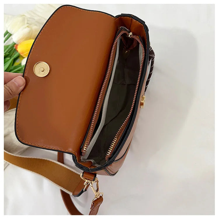 Layered Crescent Handbag