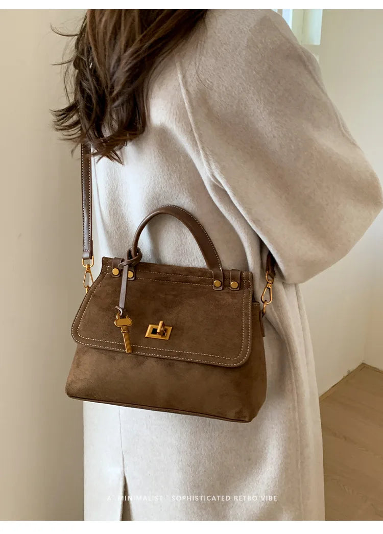 Flap-Front Top-Handle Bag