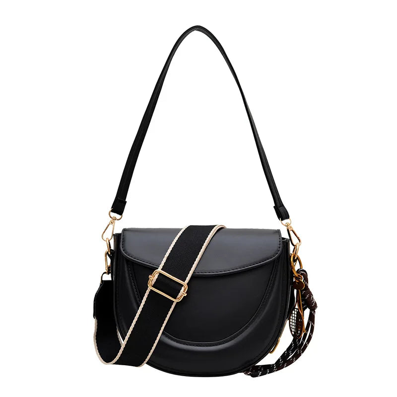 Layered Crescent Handbag