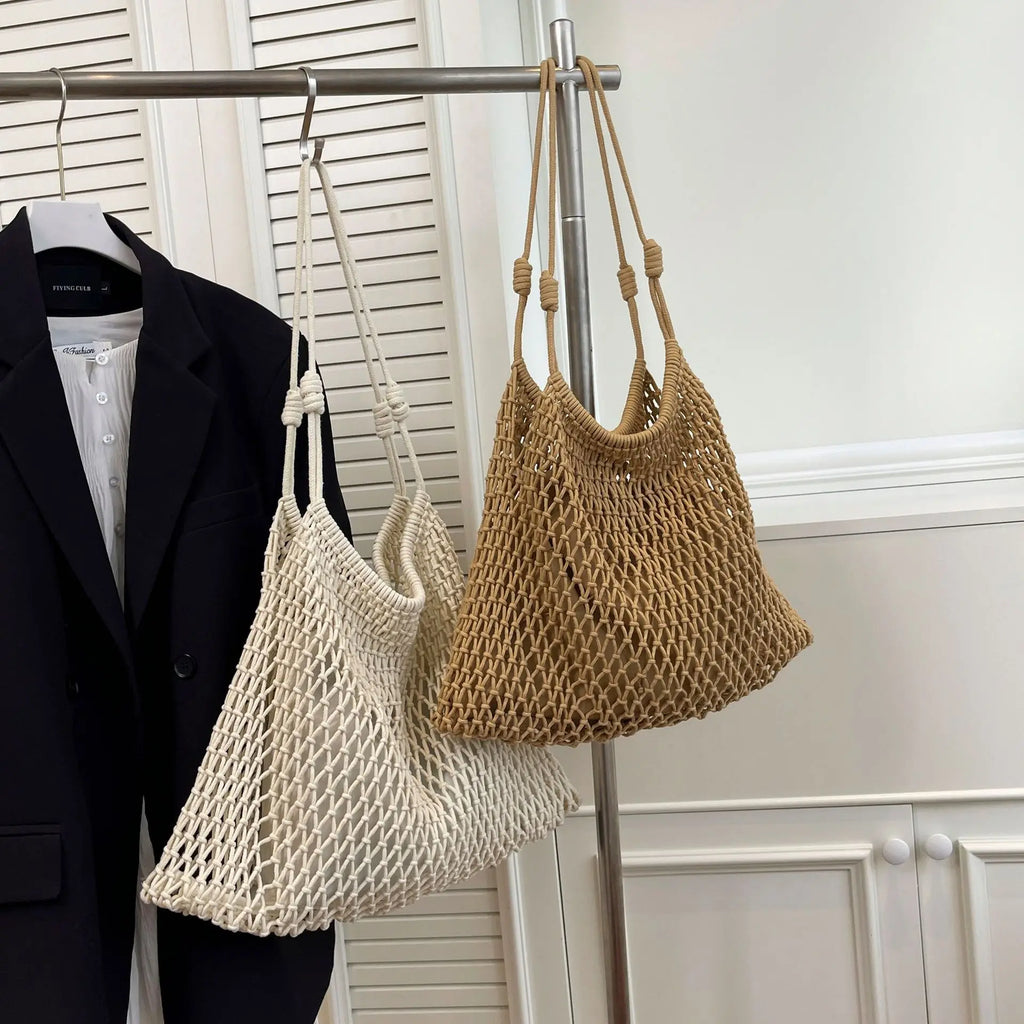 Open-Weave Shoulder Bag