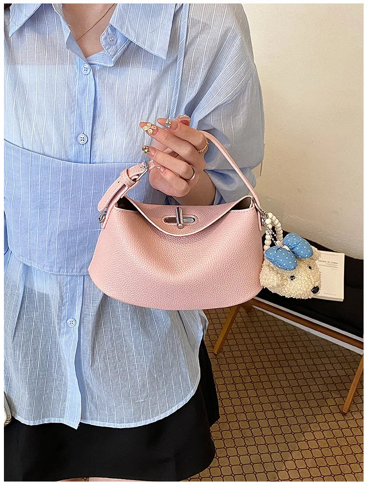 Curved Zip Shoulder Bag