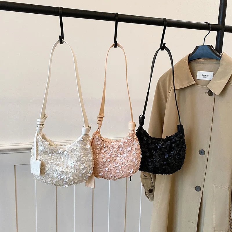 Sequin Hobo Shoulder Bag