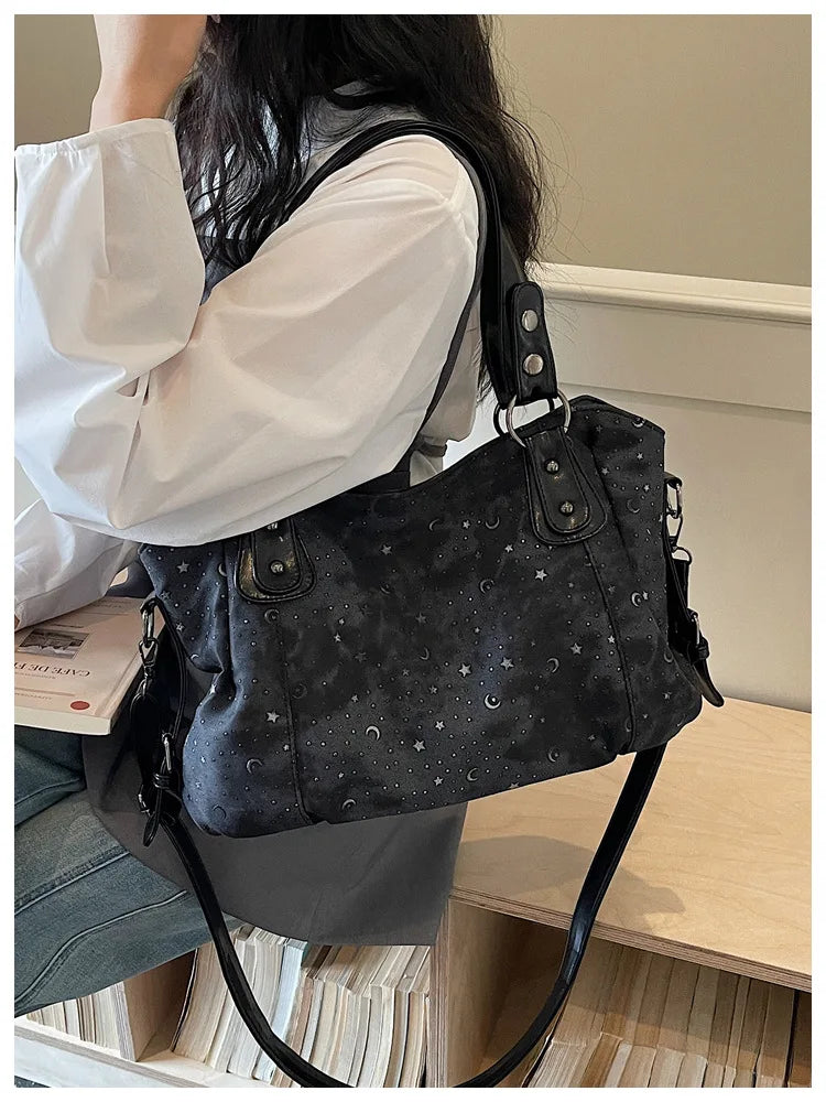 Star-Print Shoulder Bag