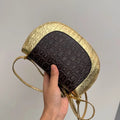 Embossed Crescent Crossbody Bag