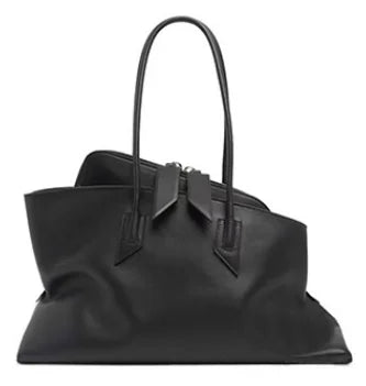 Croc-Embossed Gathered Tote Bag