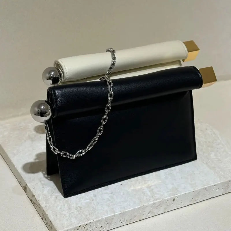 Bar-Top Chain Shoulder Bag
