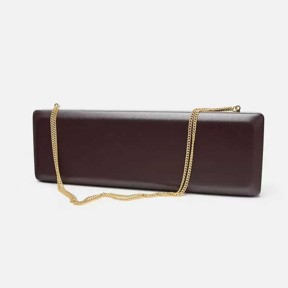 Elongated Rectangular Clutch Bag