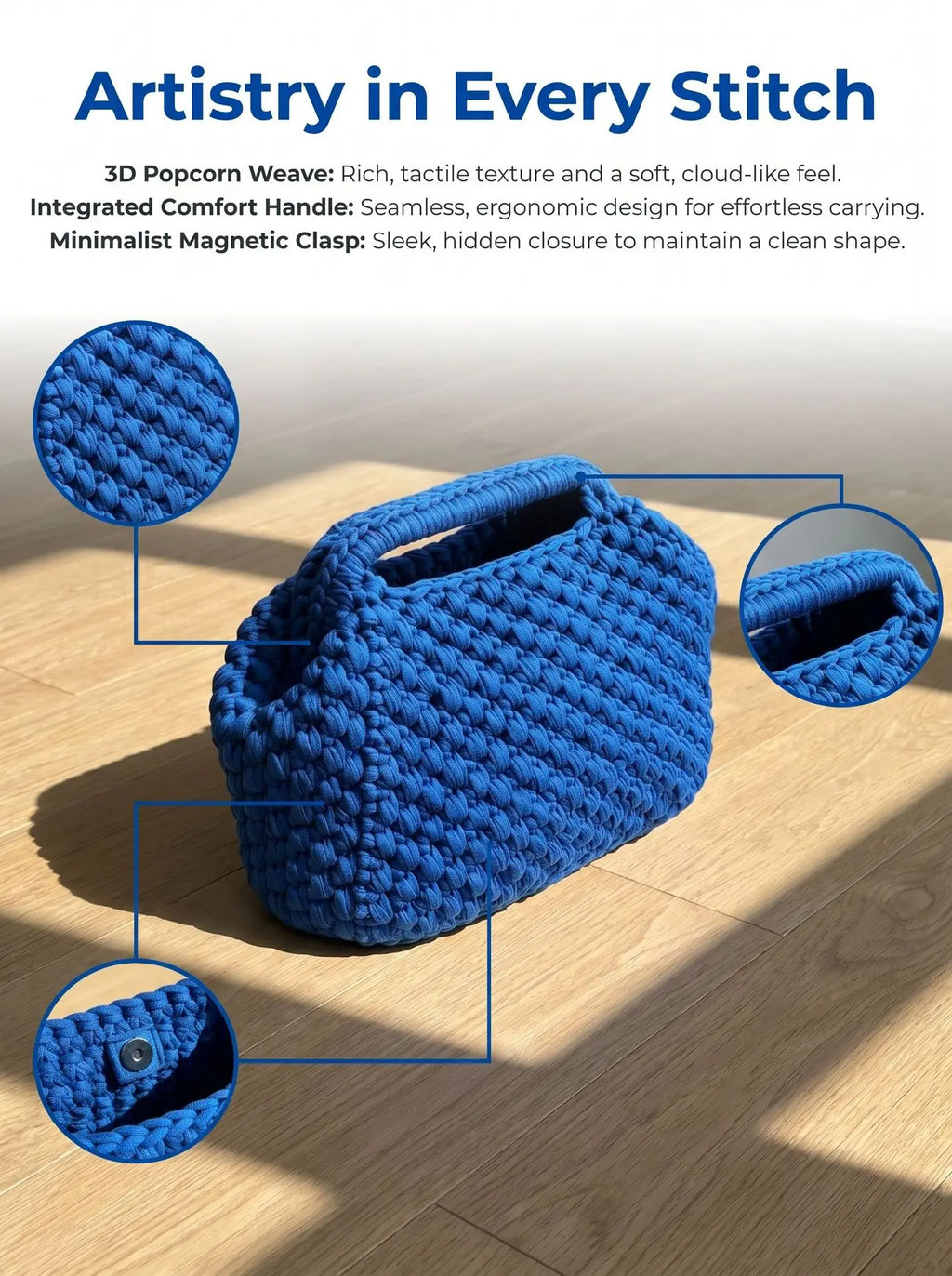 Chunky-Woven Top-Handle Bag