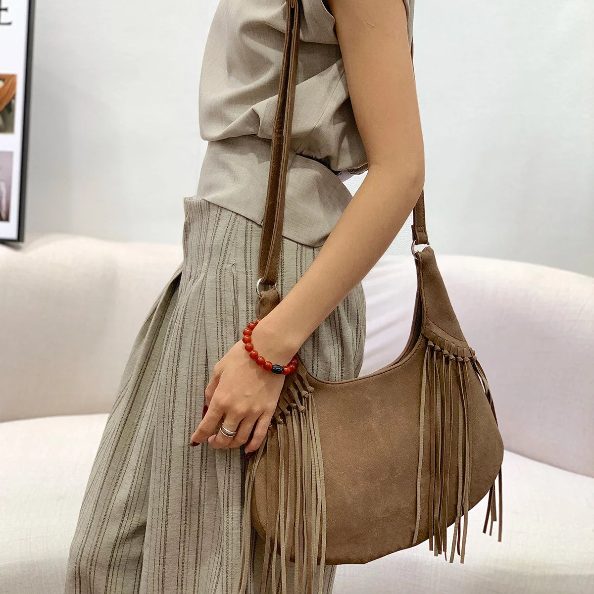 Fringed Shoulder Bag