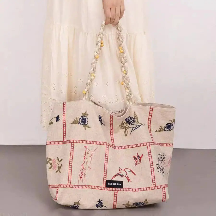 Bird Print Tote Bag