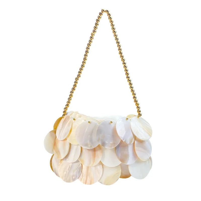 Disc Fringe Chain Bag