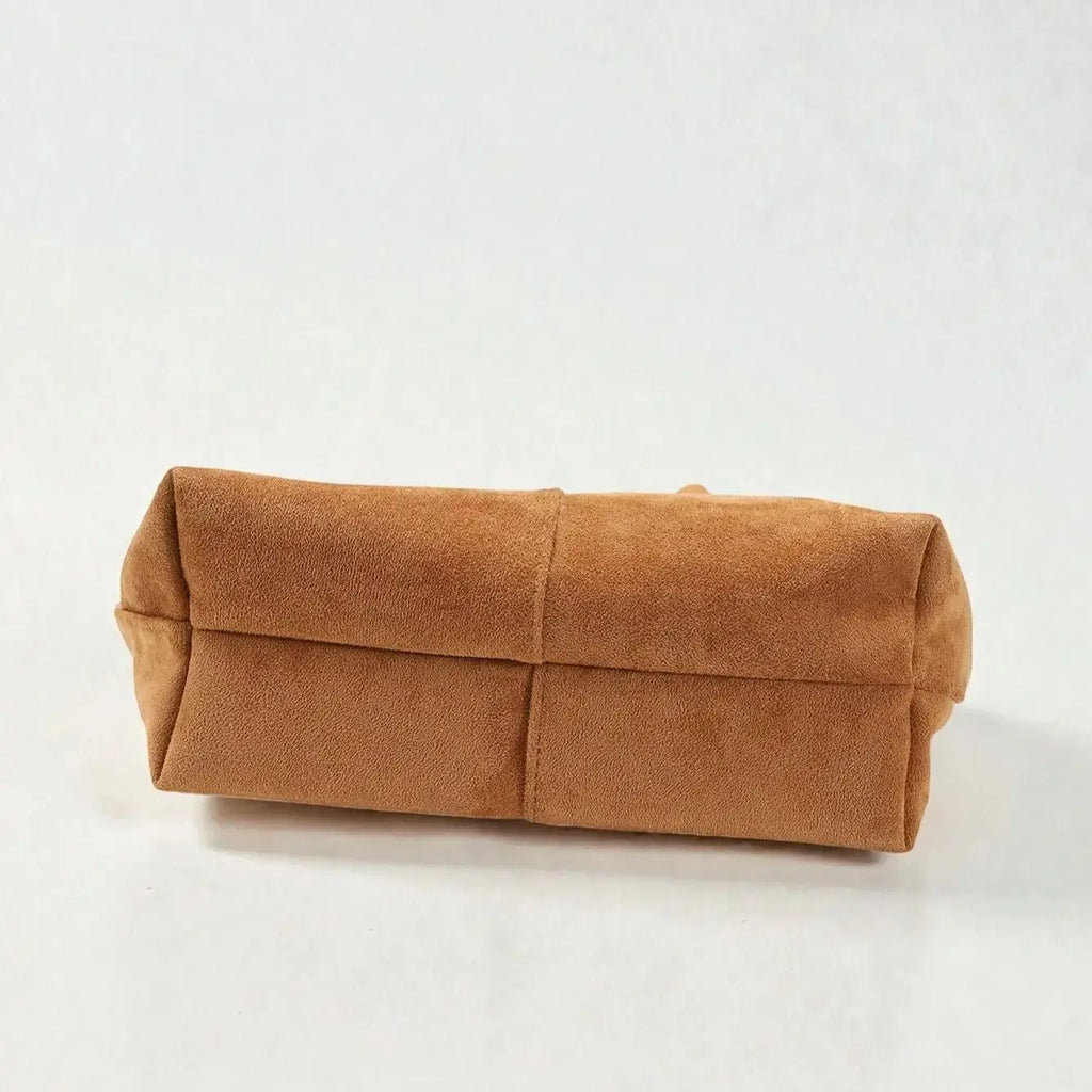 Folded-Handle Soft Handbag