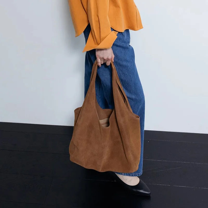 Slouchy Wide Shoulder Tote