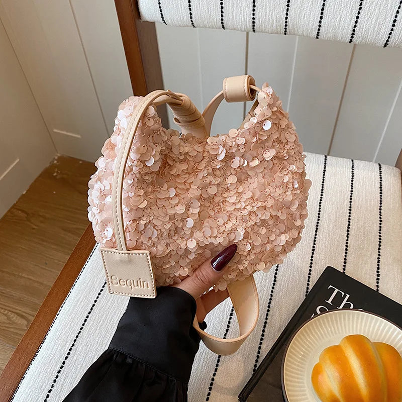 Sequin Hobo Shoulder Bag