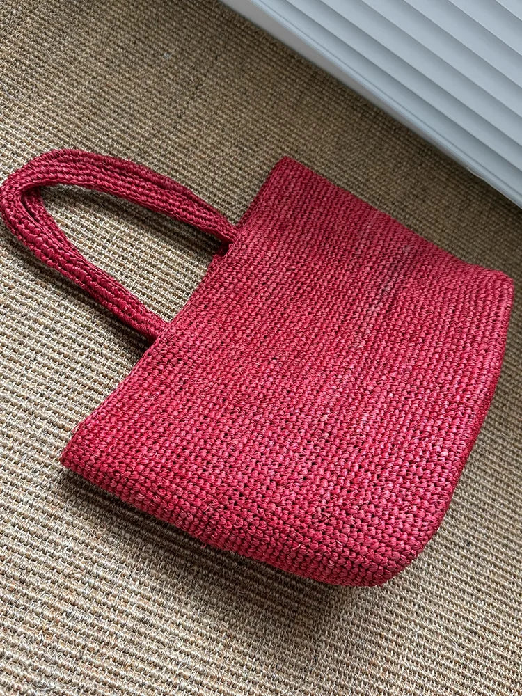 Woven Shoulder Tote Bag