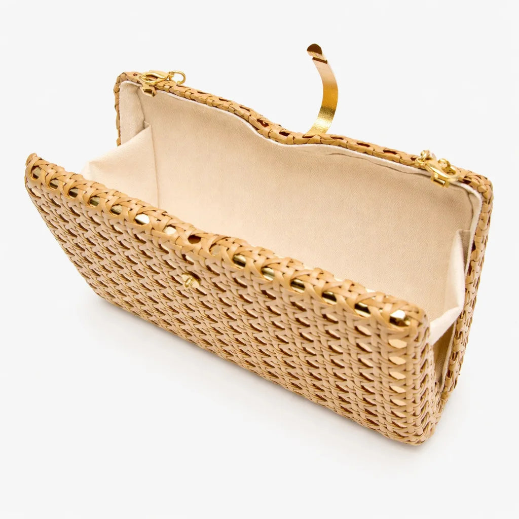 Open-Weave Box Clutch Bag