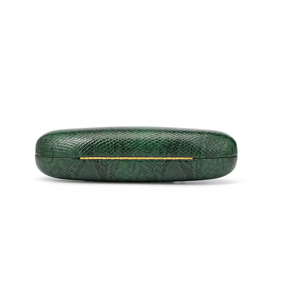 Snake-Effect Frame Evening Clutch