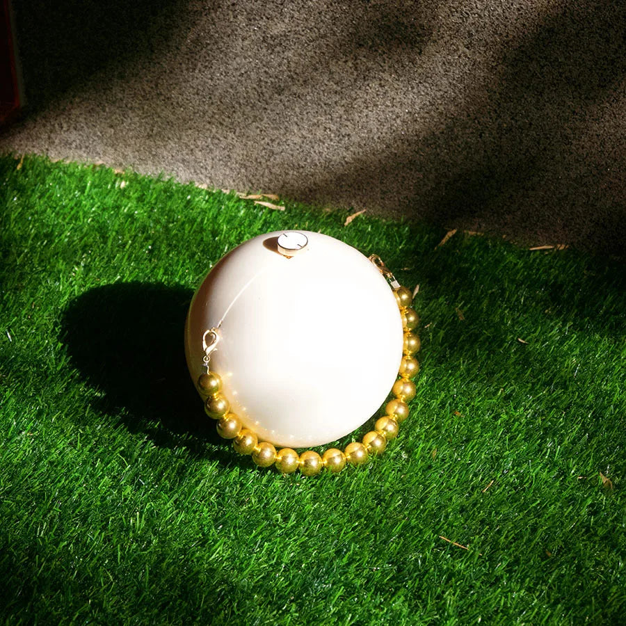 Round Beaded Evening Clutch