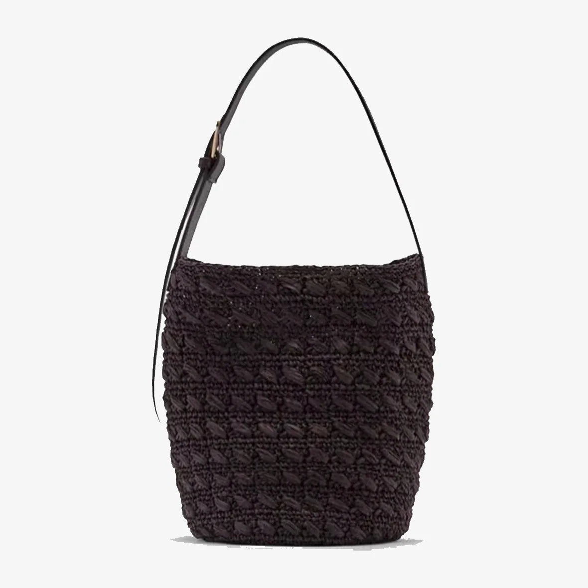 Textured Bucket Shoulder Bag
