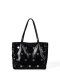 Disc Embellished Shoulder Tote