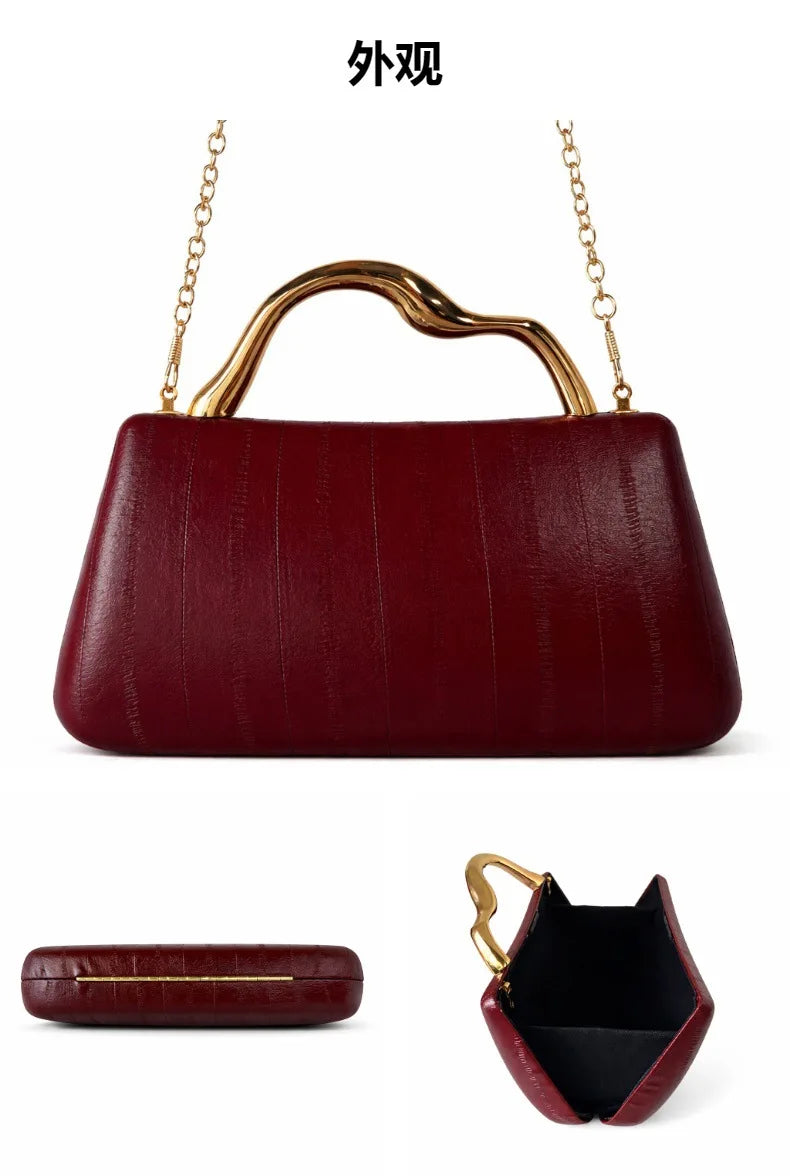 Wave-Handle Top-Handle Bag