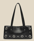 Grommet-Trim Shoulder Tote Bag