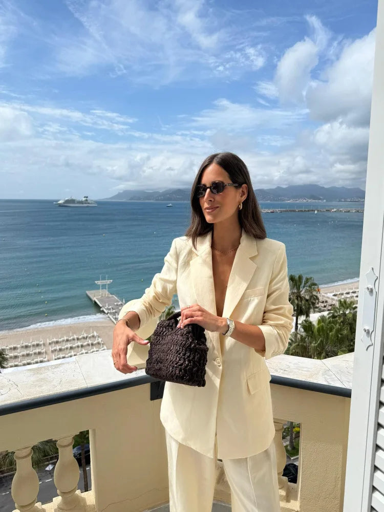 Openwork Woven Handbag