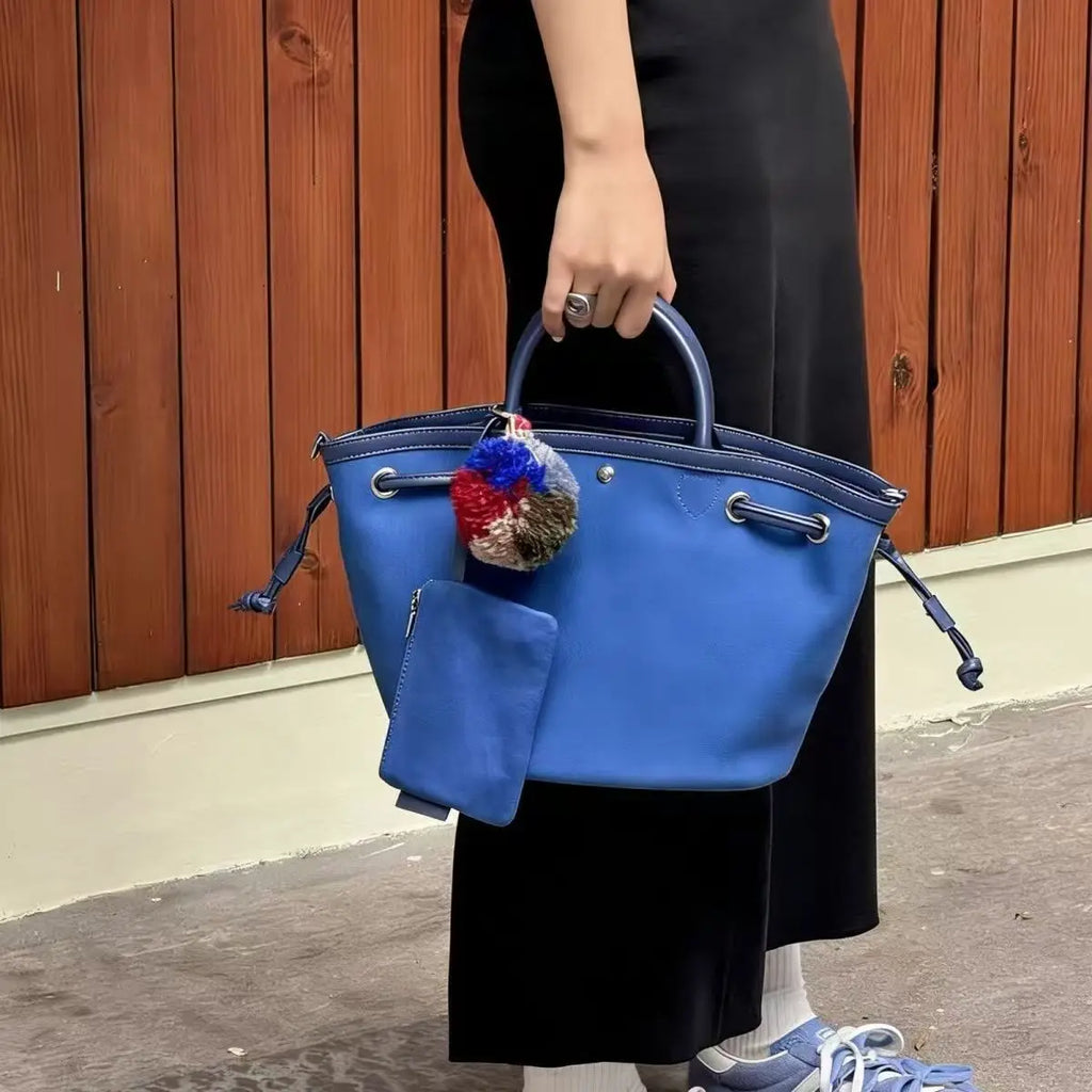 Eyelet Drawstring Tote Bag