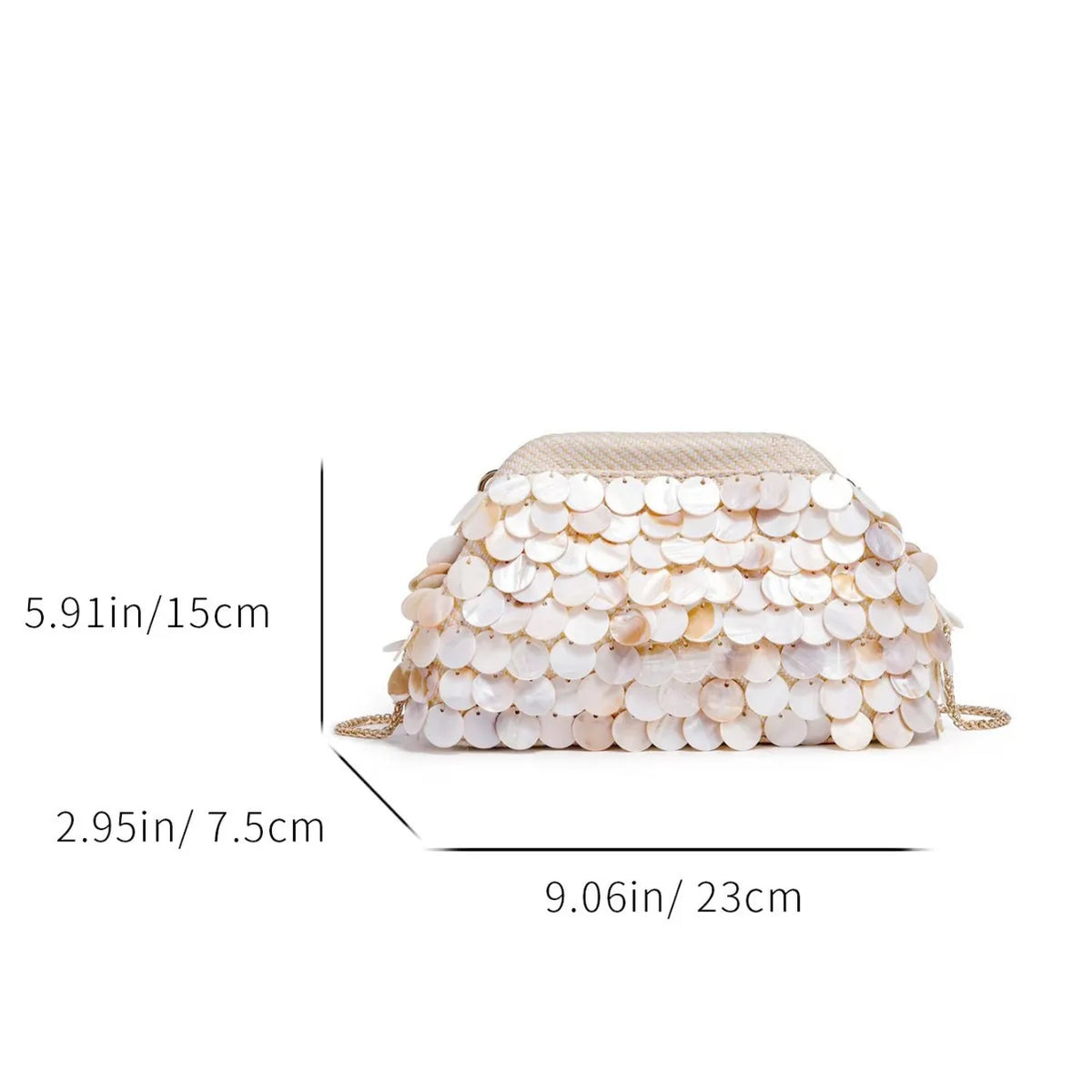 Disc-Embellished Dome Shoulder Bag