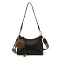 Contrast-Trim Bucket Shoulder Bag