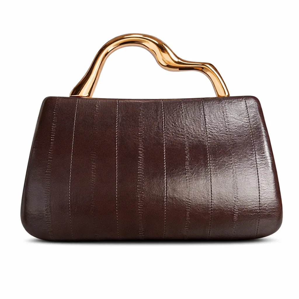 Wave-Handle Top-Handle Bag