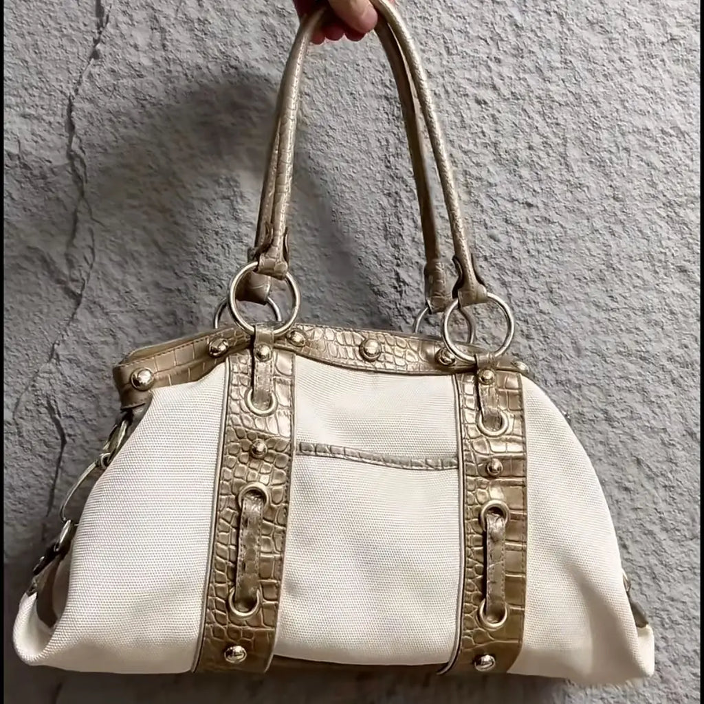 Studded Belt Detail Bowling Bag
