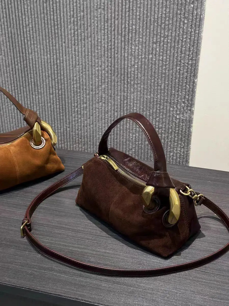 Ring-Handle Shoulder Bag