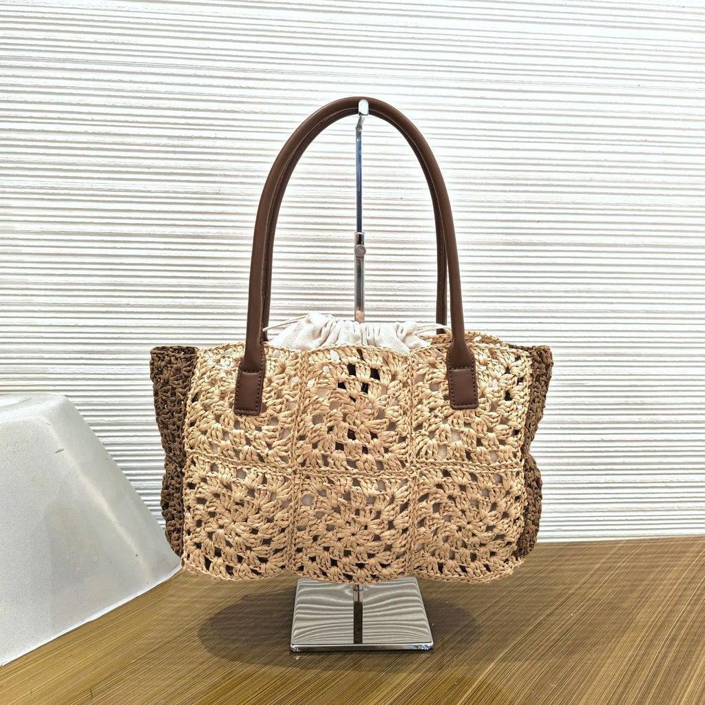 Openwork Woven Handbag