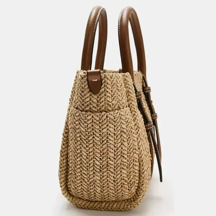 Herringbone Woven Tote Bag