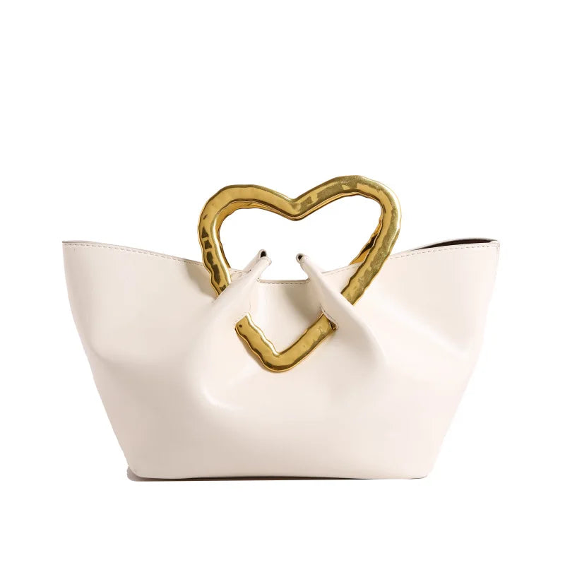 Sculpted-Handle Top-Handle Bag