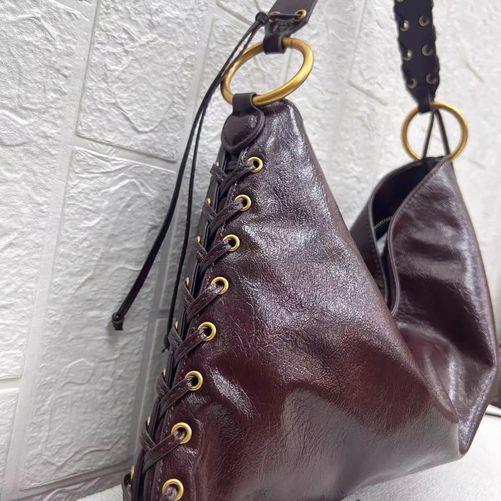 Braided-Strap Hobo Bag